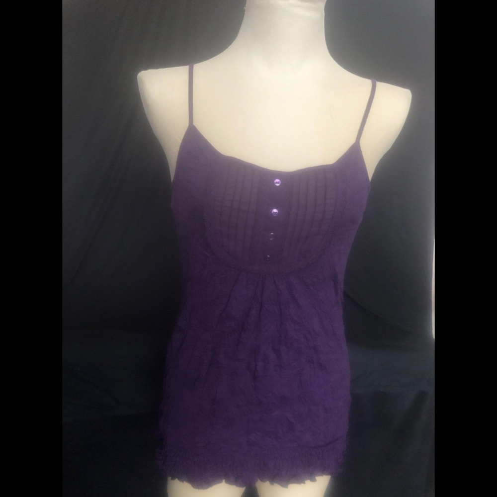 Weavers Purple Fitted Sleeveless Summer Camisole Top
